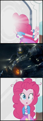 Size: 695x1932 | Tagged: safe, imported from derpibooru, pinkie pie, equestria girls, rainbow rocks, exploitable meme, gipsy danger, meme, pacific rim, pinkie sticks her face into the portal meme, portal