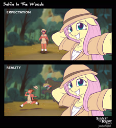 Size: 1500x1653 | Tagged: safe, artist:jcosneverexisted, imported from derpibooru, fluttershy, oc, anthro, bear, selfie