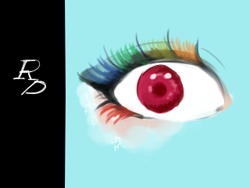 Size: 320x240 | Tagged: safe, artist:wan, imported from derpibooru, rainbow dash, design, eye, eyeshadow, inspired