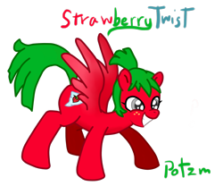 Size: 1200x1000 | Tagged: safe, artist:potzm, imported from derpibooru, oc, oc only, oc:strawberry twist, solo