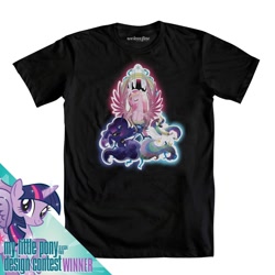 Size: 1000x1000 | Tagged: safe, imported from derpibooru, princess cadance, princess celestia, princess luna, twilight sparkle, alicorn, pony, clothes, female, mare, official, t-shirt, twilight sparkle (alicorn), welovefine