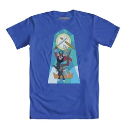 Size: 1000x1000 | Tagged: safe, artist:xkappax, imported from derpibooru, discord, lord tirek, twilight's kingdom, clothes, official, sandwich, stained glass, t-shirt, welovefine