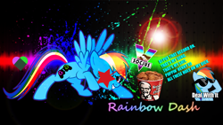 Size: 1920x1080 | Tagged: safe, edit, imported from derpibooru, rainbow dash, deal with it, eyepatch, gamergate, kfc, roguestar, social justice, sunglasses, wallpaper, we heart