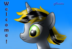 Size: 1000x675 | Tagged: safe, artist:anna-krylova, imported from derpibooru, oc, oc only, oc:anette, pony, unicorn, smiling