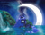 Size: 1267x1000 | Tagged: safe, artist:anna-krylova, imported from derpibooru, princess luna, female, moon, night, solo, water, waterfall, wet
