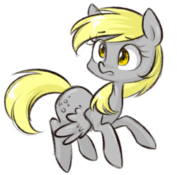 Size: 723x712 | Tagged: safe, artist:solweig, imported from derpibooru, derpy hooves, pegasus, pony, chibi, female, mare, solo