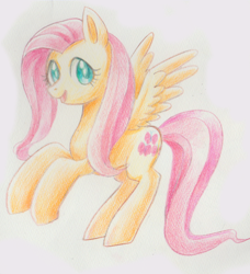 Size: 700x767 | Tagged: safe, artist:hiji riya, imported from derpibooru, fluttershy, female, pixiv, solo, traditional art