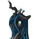 Size: 120x135 | Tagged: safe, artist:nyunimu, imported from derpibooru, queen chrysalis, changeling, changeling queen, female, pixel art, solo