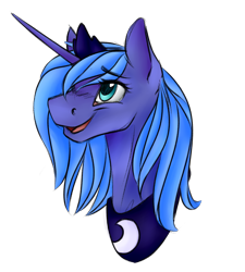 Size: 1800x2000 | Tagged: safe, artist:honiibree, imported from derpibooru, princess luna, alicorn, pony, female, portrait, s1 luna, simple background, solo, transparent background