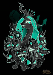 Size: 900x1272 | Tagged: safe, artist:kraden, imported from derpibooru, queen chrysalis, changeling, changeling queen, female