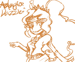 Size: 1024x853 | Tagged: safe, artist:sketchy-glitch, imported from derpibooru, adagio dazzle, equestria girls, female, lineart, monochrome, solo