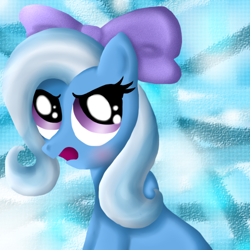 Size: 500x500 | Tagged: safe, artist:malaysian-cat, imported from derpibooru, trixie, pony, unicorn, female, hair bow, mare, solo