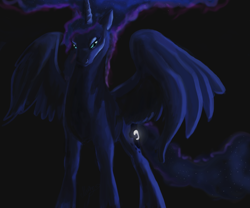 Size: 1200x1000 | Tagged: safe, artist:mylittlegodzilla, imported from derpibooru, princess luna, female, solo, spread wings