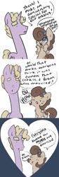 Size: 651x1944 | Tagged: safe, artist:velexane, imported from derpibooru, oc, oc only, oc:brann flakes, oc:cookie dough, oc:cookie dough (trottingham), comic