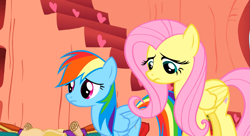 Size: 1099x597 | Tagged: safe, imported from derpibooru, screencap, fluttershy, rainbow dash, sonic rainboom (episode)