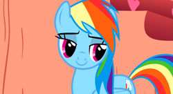 Size: 1099x597 | Tagged: safe, imported from derpibooru, screencap, rainbow dash, sonic rainboom (episode), female, lidded eyes, solo