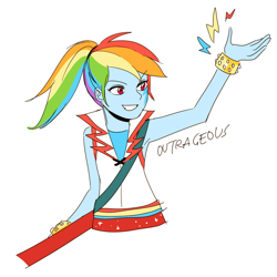 Size: 800x800 | Tagged: safe, artist:magneticskye, imported from derpibooru, rainbow dash, equestria girls, rainbow rocks, female, solo