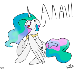 Size: 1024x949 | Tagged: safe, artist:quincydragon, imported from derpibooru, princess celestia, female, scared, solo