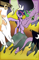 Size: 3850x5950 | Tagged: safe, artist:dragmodnotloc, imported from derpibooru, spike, twilight sparkle, alicorn, pony, female, mare, the end times, twilight sparkle (alicorn)