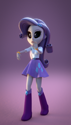 Size: 756x1344 | Tagged: safe, artist:creatorofpony, imported from derpibooru, rarity, zombie, equestria girls, /mlp/, 3d, 3d model, black sclera, blender, boots, clothes, shoes, skirt
