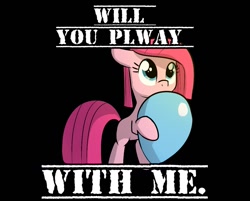 Size: 1101x887 | Tagged: safe, imported from derpibooru, pinkie pie, pony, balloon, bipedal, cute, cuteamena, filly, floppy ears, hnnng, looking up, pinkamena diane pie, weapons-grade cute