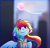 Size: 2000x1932 | Tagged: safe, artist:gnidagovnida, imported from derpibooru, rainbow dash, butterfly, pegasus, pony, cheek fluff, clothes, female, floppy ears, hoodie, smiling, solo