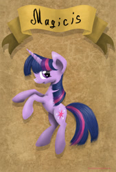 Size: 1304x1928 | Tagged: safe, artist:lol-katrina, imported from derpibooru, twilight sparkle, female, rearing, solo