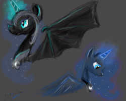 Size: 2500x2000 | Tagged: safe, artist:lol-katrina, imported from derpibooru, nightmare moon, princess luna, duality, spread wings