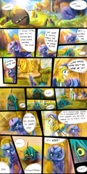 Size: 1000x2000 | Tagged: safe, artist:aquagalaxy, imported from derpibooru, princess luna, queen chrysalis, comic, royal guard