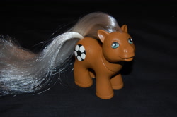 Size: 3008x2000 | Tagged: safe, artist:nikki-m-garrett, imported from derpibooru, ace, my little pony tales, custom, customized toy, football, g1, irl, photo, toy