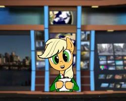 Size: 889x720 | Tagged: artist needed, safe, artist:tex, imported from derpibooru, applejack, female, news, solo