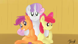 Size: 1280x720 | Tagged: safe, artist:jbond, deleted from derpibooru, imported from derpibooru, apple bloom, scootaloo, sweetie belle, cutie mark crusaders