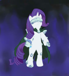 Size: 1356x1500 | Tagged: safe, artist:melynxe, imported from derpibooru, rarity, pony, bipedal, cloak, clothes, crossover, female, solo, yu-gi-oh!