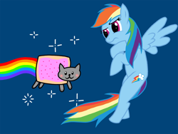 Size: 960x720 | Tagged: safe, artist:thisnameisnotprofane, imported from derpibooru, rainbow dash, crossover, nyan cat