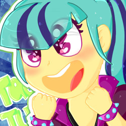Size: 600x600 | Tagged: safe, artist:larimarine, imported from derpibooru, sonata dusk, human, female, humanized, solo