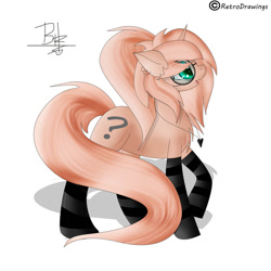 Size: 894x894 | Tagged: dead source, safe, artist:mrbrunoh1, imported from derpibooru, oc, oc only, oc:chloe, pony, unicorn, chloe, question mark