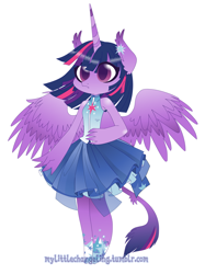 Size: 656x877 | Tagged: safe, artist:dinkelion, imported from derpibooru, twilight sparkle, anthro, clothes, dress, female, solo, twilight sparkle (alicorn)