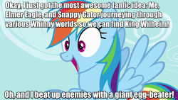 Size: 1280x720 | Tagged: safe, imported from derpibooru, screencap, rainbow dash, daring don't, disney, egg beater, female, image macro, kingdom hearts, meme, solo, whinnyland