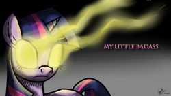 Size: 3300x1856 | Tagged: safe, artist:leadhooves, imported from derpibooru, twilight sparkle, female, glowing eyes, solo