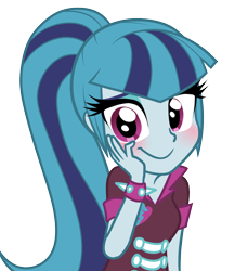 Size: 1050x1212 | Tagged: safe, artist:rileyav, imported from derpibooru, sonata dusk, equestria girls, rainbow rocks, beautiful, blushing, cute, female, looking at you, simple background, smiling, smiling at you, solo, sonatabetes, transparent background, vector, when she smiles