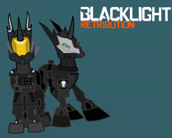 Size: 2560x2048 | Tagged: safe, imported from derpibooru, changeling, armor, blacklight retribution, crossover, helmet, science fiction, video game