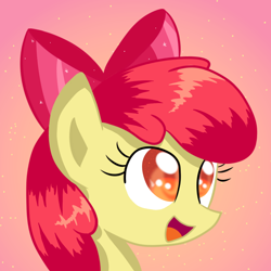 Size: 1000x1000 | Tagged: safe, artist:lortstreet54, imported from derpibooru, apple bloom, female, happy, solo