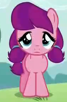 Size: 136x205 | Tagged: safe, imported from derpibooru, screencap, lily longsocks, earth pony, pony, crusaders of the lost mark, adorasocks, cropped, cute, female, filly, foal, lilydorable, picture for breezies, sad, solo