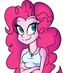 Size: 527x584 | Tagged: safe, artist:wubcakeva, imported from derpibooru, pinkie pie, equestria girls, clothes, female, solo, tanktop