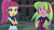 Size: 1280x720 | Tagged: safe, imported from derpibooru, screencap, applejack, fluttershy, lemon zest, pinkie pie, rainbow dash, rarity, sour sweet, sunset shimmer, equestria girls, friendship games, animation error, crossed arms, female, hand on waist, hands on waist, humane five, unleash the magic
