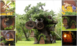 Size: 1500x900 | Tagged: safe, artist:soobel, imported from derpibooru, fluttershy, twilight sparkle, pegasus, pony, unicorn, beehive, craft, golden oaks library, irl, lantern, model, photo, scenery, sculpture, telescope, traditional art