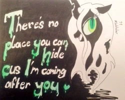 Size: 1024x814 | Tagged: safe, artist:whale, imported from derpibooru, queen chrysalis, female, solo, traditional art