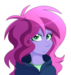 Size: 1000x1054 | Tagged: safe, artist:php92, imported from derpibooru, oc, oc only, oc:wildberry, equestria girls, clothes, equestria girls-ified, hoodie, portrait, simple background, solo, white background