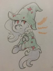 Size: 960x1280 | Tagged: safe, artist:puffpuffpony, imported from derpibooru, trixie, pony, unicorn, female, mare, solo, traditional art