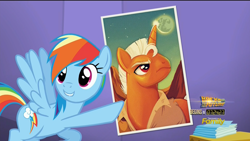 Size: 1920x1080 | Tagged: safe, imported from derpibooru, screencap, rainbow dash, the one where pinkie pie knows, buck rogers, doc savage, flash gordon, lip bite, poster, pulp hero, pulp style, smash fortune